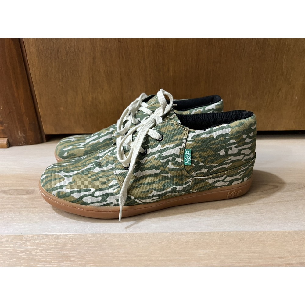 Keep Unisex Green Camo Shoe Size 9 Women‎ 7.5 Men Non Slip Rubber Sole Mid Top